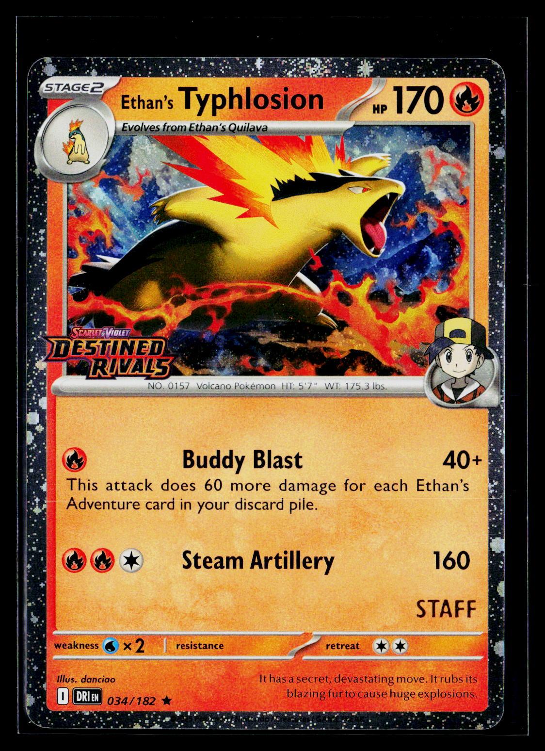 Ethan's Typhlosion (Prerelease) [Staff] - Miscellaneous Cards & Products 034/182 (NM)
