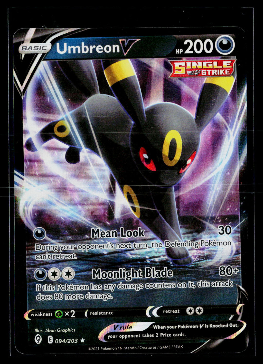 Umbreon V - Evolving Skies 094/203 (NM)