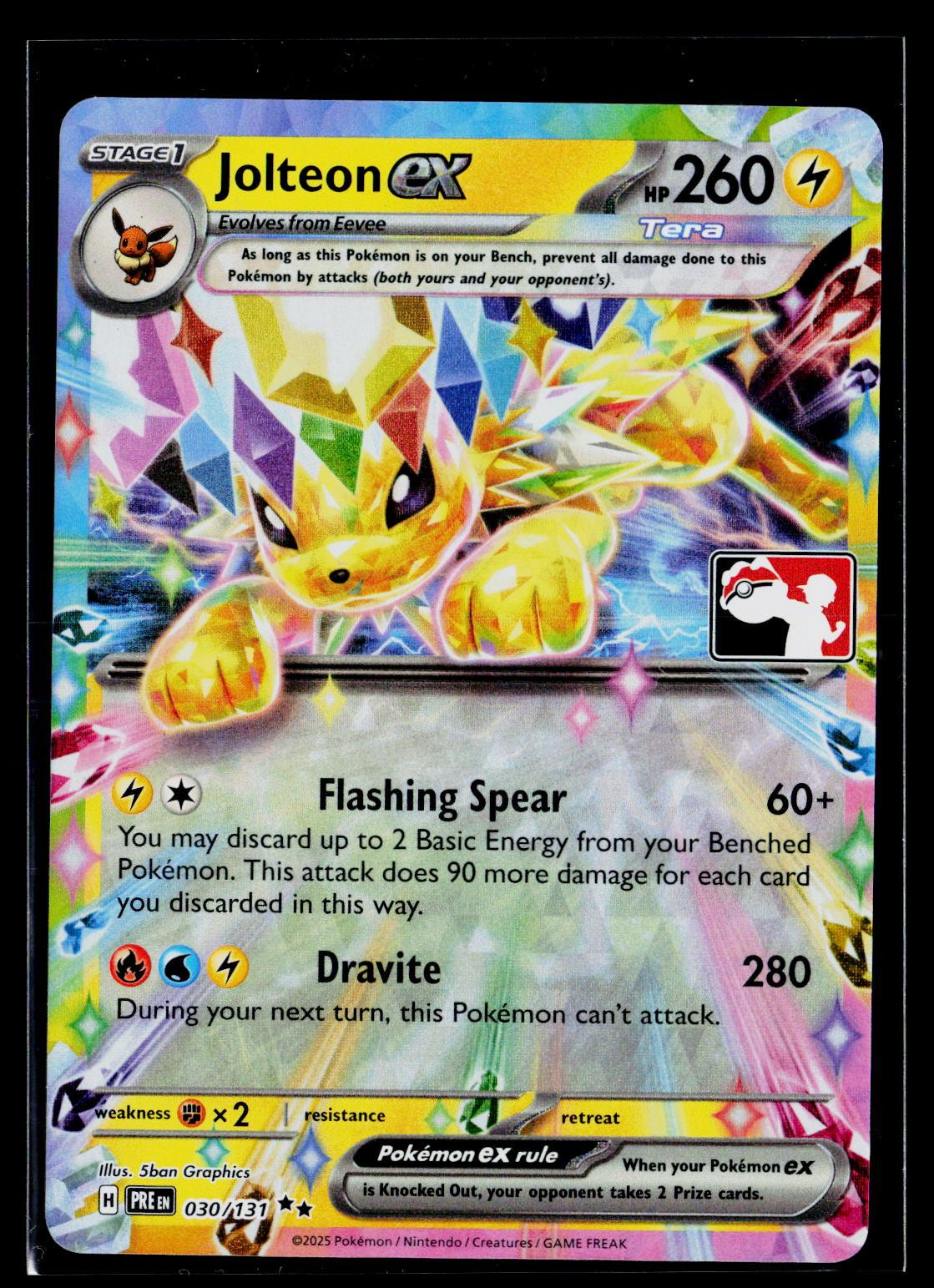 Jolteon ex - Prize Pack Series Cards 030/131 (NM)