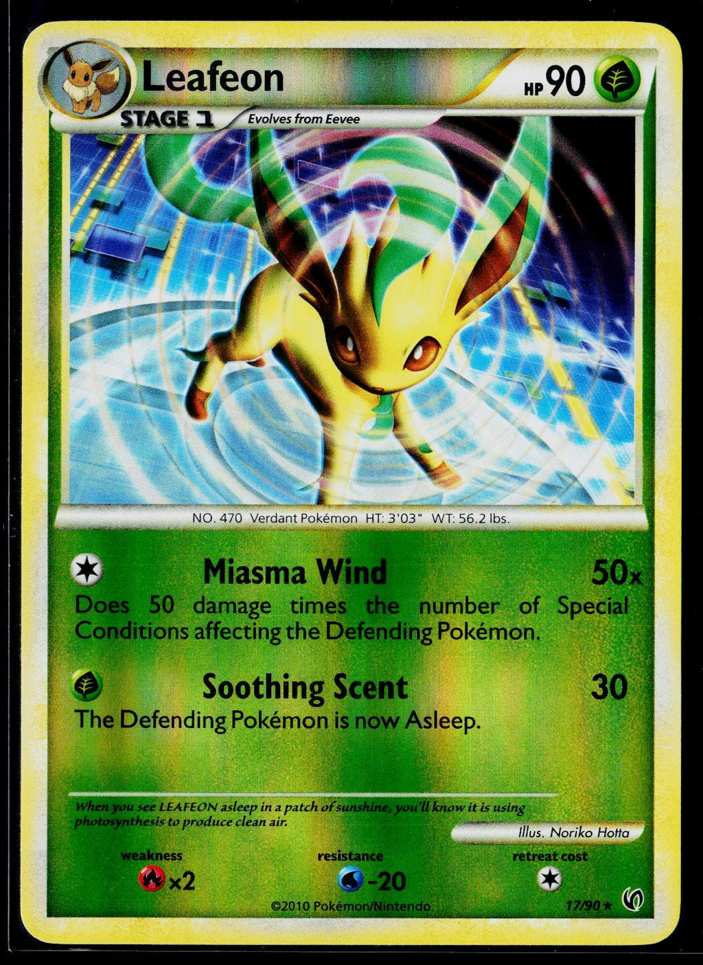 Leafeon - HGSS Undaunted 17/90 (NM)