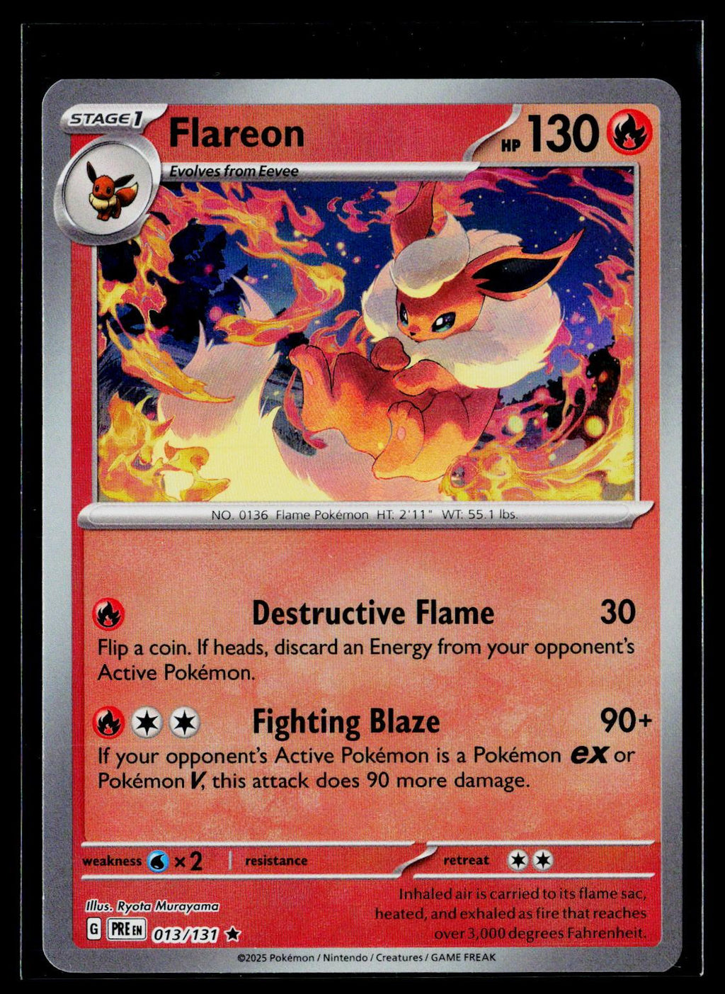 Flareon (Master Ball Pattern) - Prismatic Evolutions 013/131 (NM)