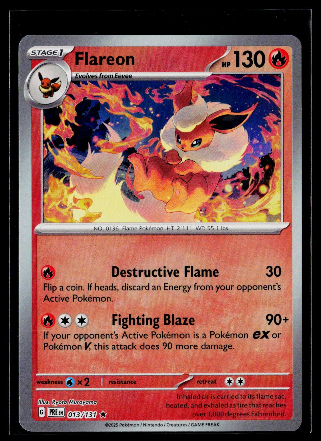 Flareon (Master Ball Pattern) - Prismatic Evolutions 013/131 (NM)