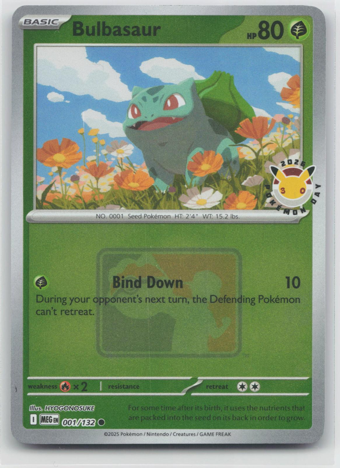 Bulbasaur (Pokemon Day 2026) - Mega Evolution 001/132