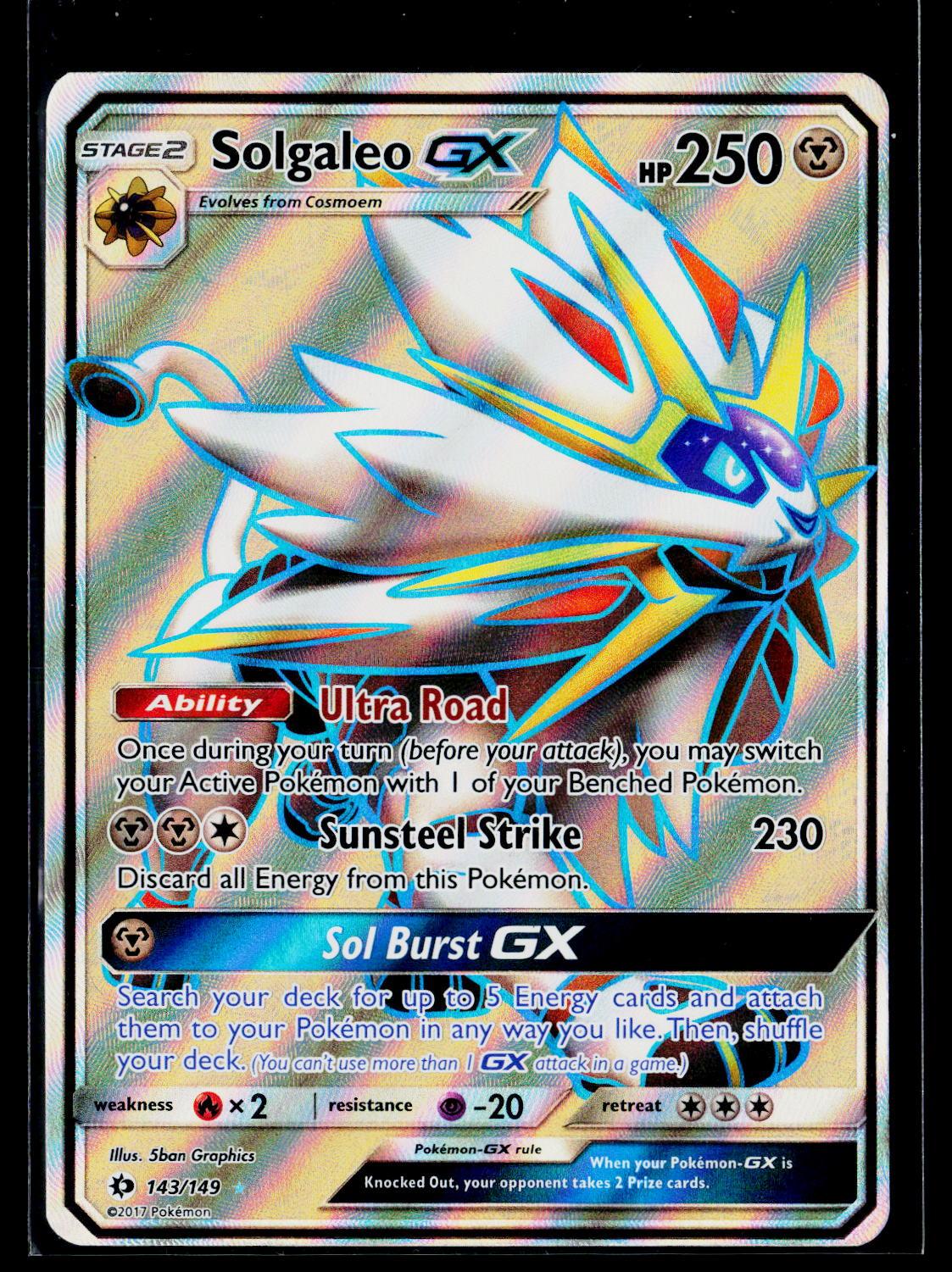 Solgaleo GX (Full Art) - SM Base Set 143/149 (NM)