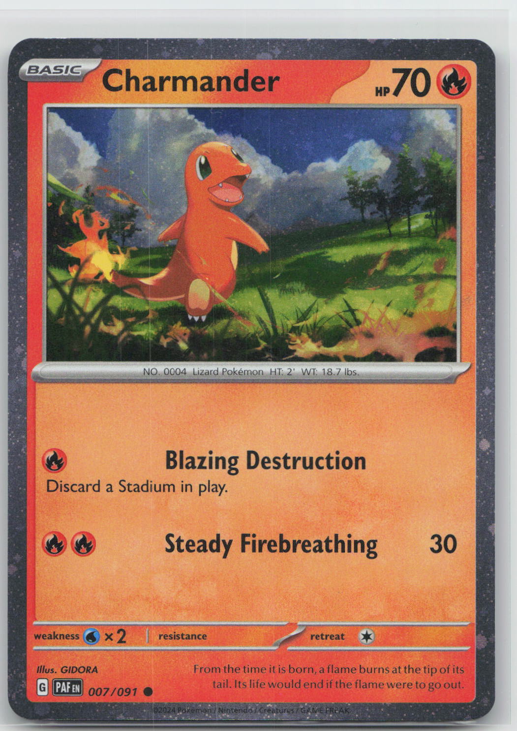 Charmander (Cosmos Holo) - Paldean Fates 007/091