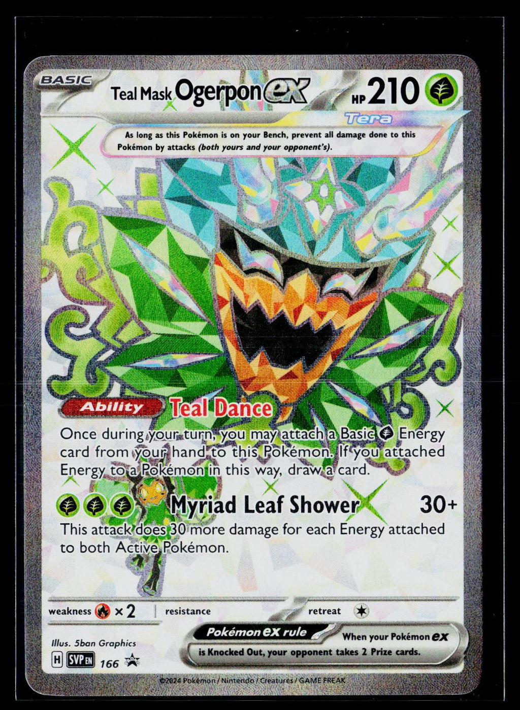Teal Mask Ogerpon ex - Scarlet & Violet Promo 166 (NM)