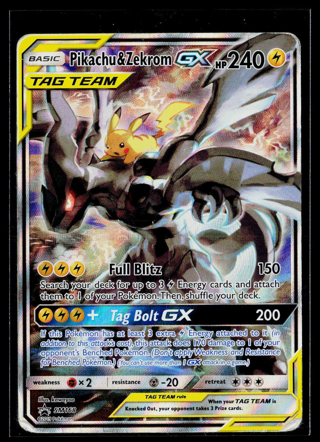 Pikachu & Zekrom GX - Sun & Moon Promo SM168 (PO)