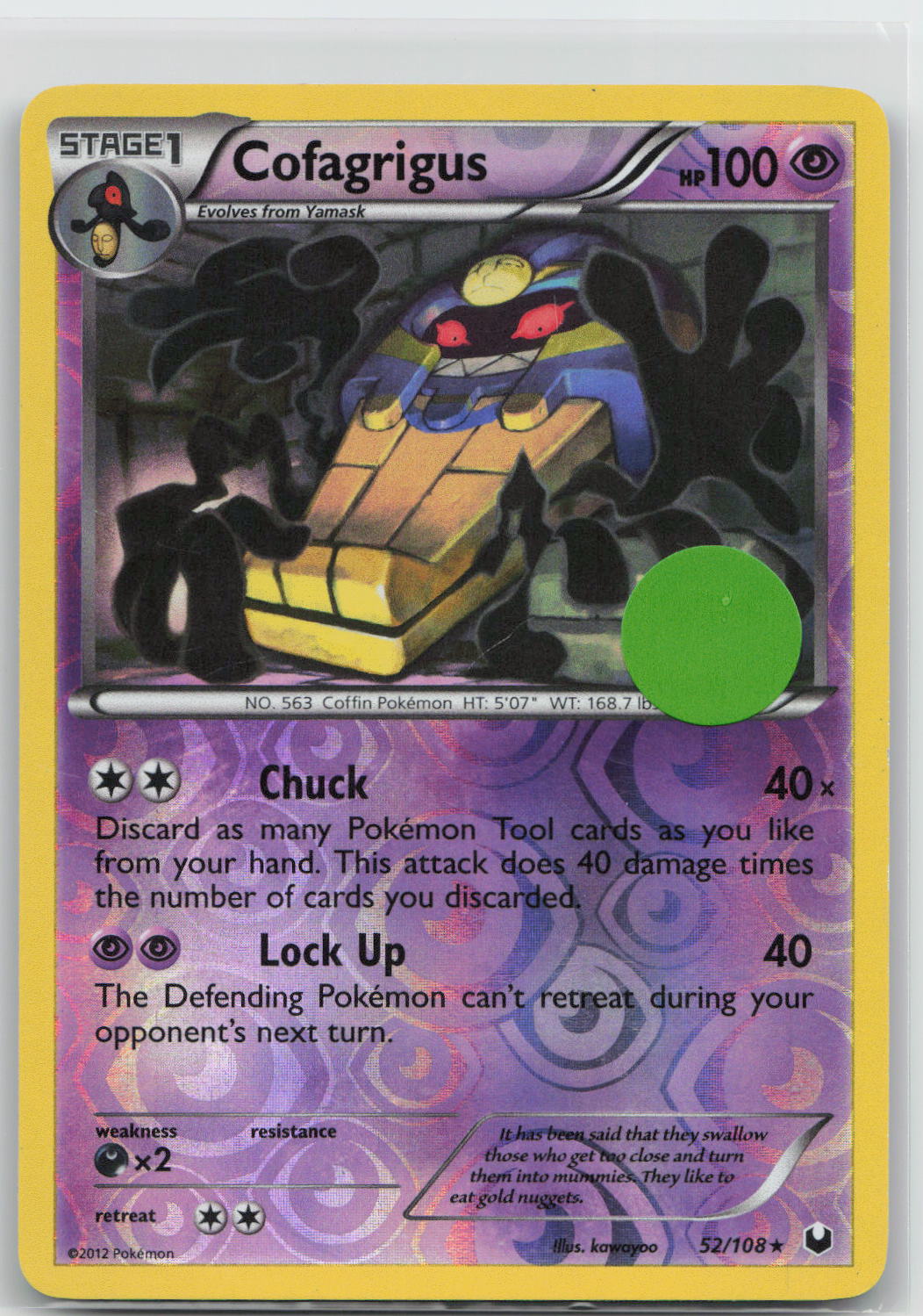 Cofagrigus (Cracked Ice Holo) (Deck Exclusive) - Dark Explorers 52/108