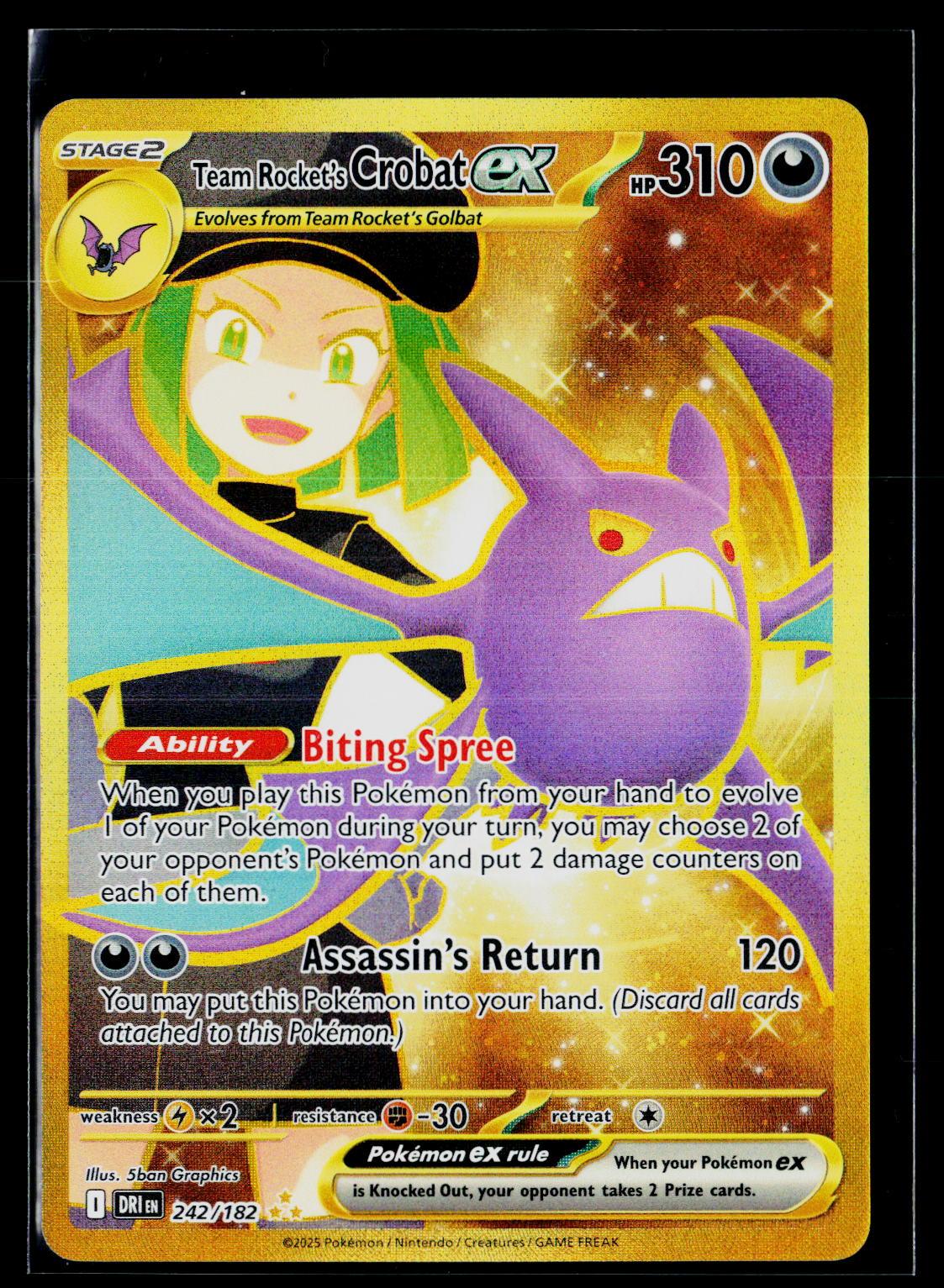 Team Rocket's Crobat ex - Destined Rivals 242/182 (NM)