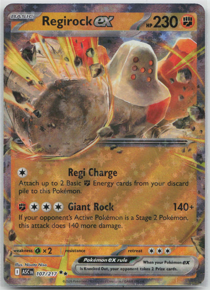 Regirock ex - Ascended Heroes 107/217