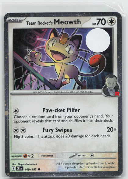 Team Rocket's Meowth (Cosmos Holo) - Destined Rivals 149/182