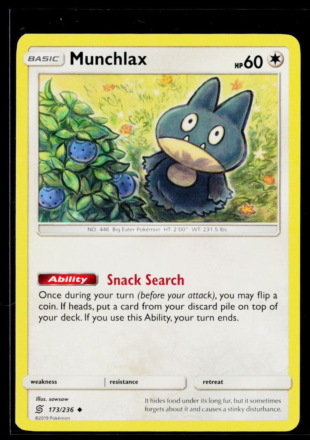 Munchlax - Unified Minds 173/236 (EX)