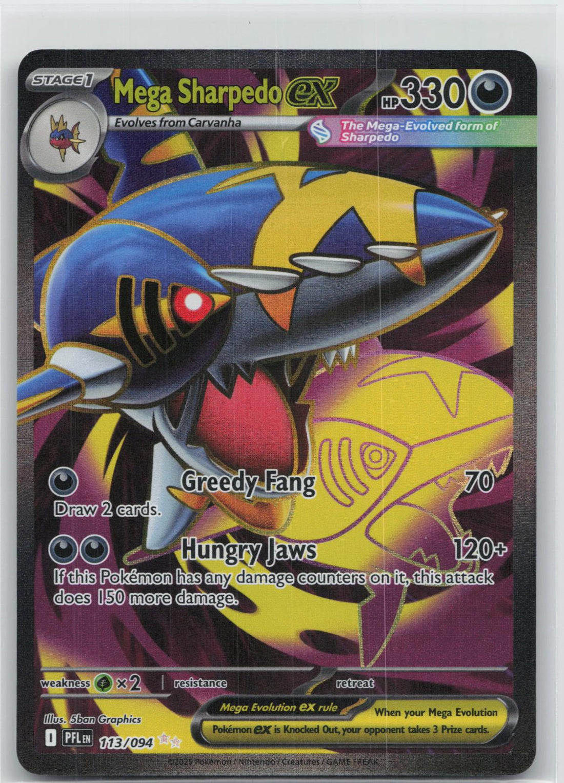 Mega Sharpedo ex - Phantasmal Flames 113/094