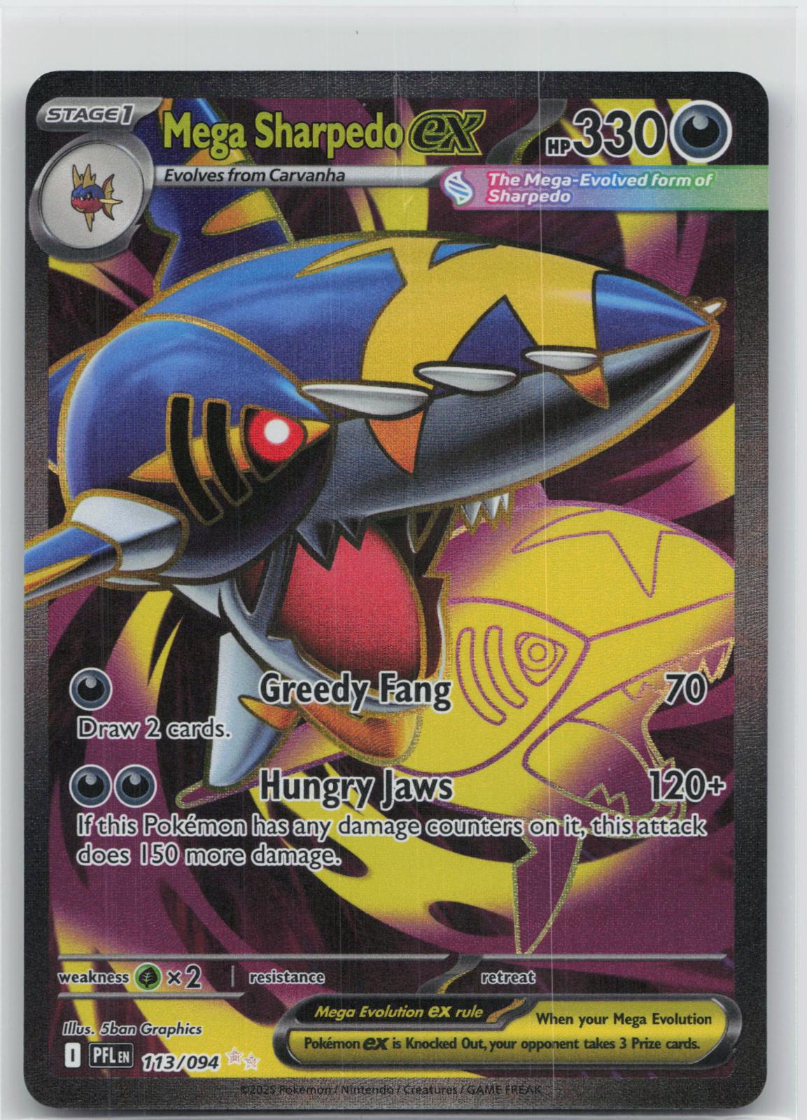 Mega Sharpedo ex - Phantasmal Flames 113/094