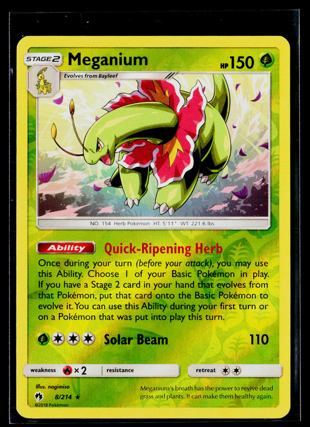 Meganium - Lost Thunder 8/214 (NM)