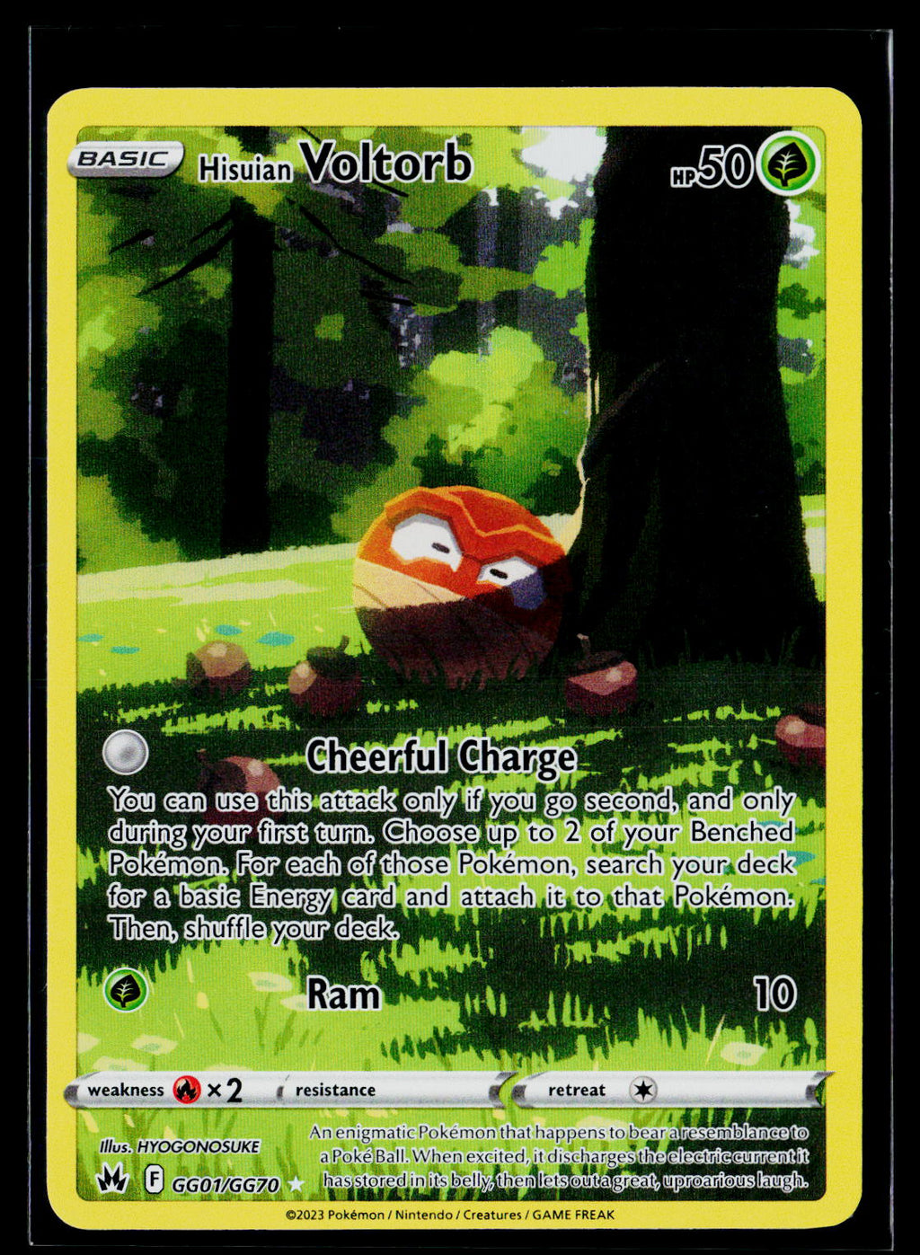 Hisuian Voltorb - Crown Zenith Galarian Gallery GG01/GG70 (NM)