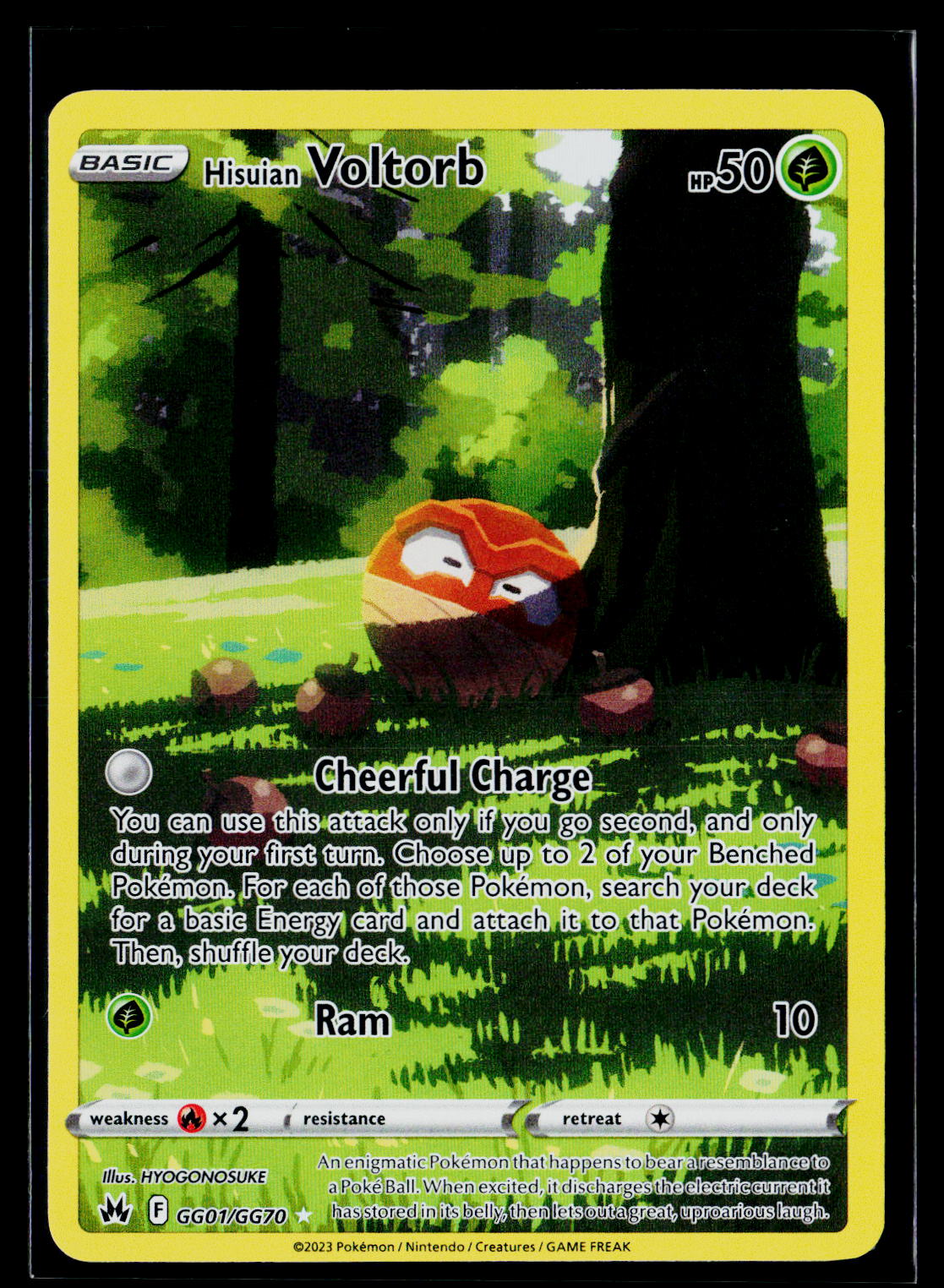 Hisuian Voltorb - Crown Zenith Galarian Gallery GG01/GG70 (NM)
