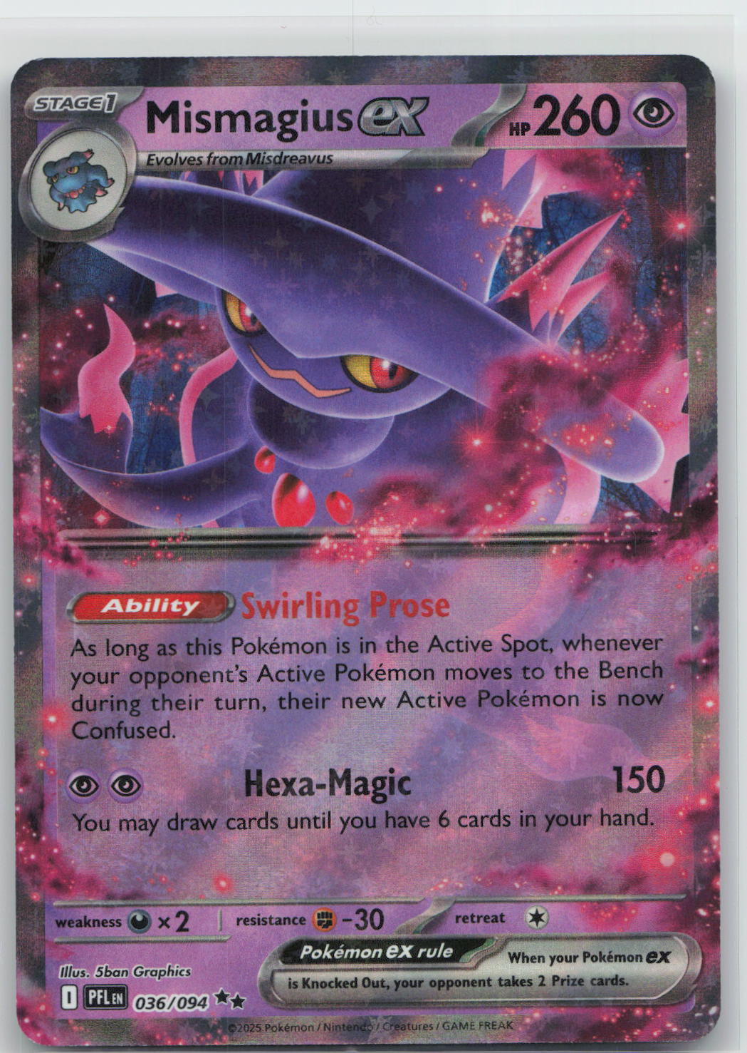 Mismagius ex (Prize Pack) - Phantasmal Flames 036/094