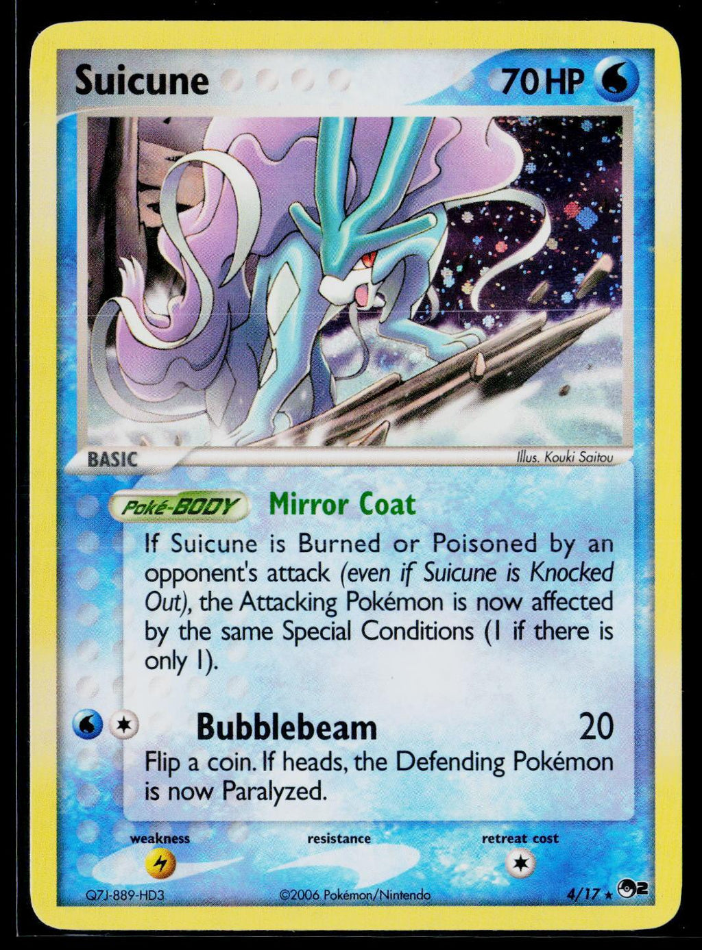 Suicune - POP Series 2 4/17 (NM)
