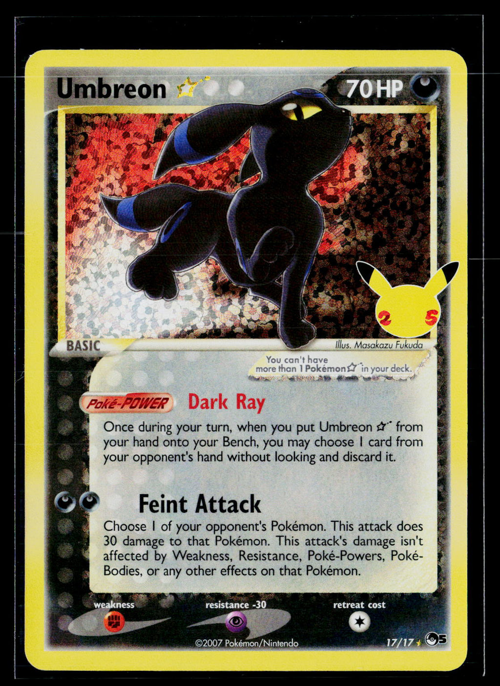 Umbreon Star - Celebrations: Classic Collection 17/17 (NM)