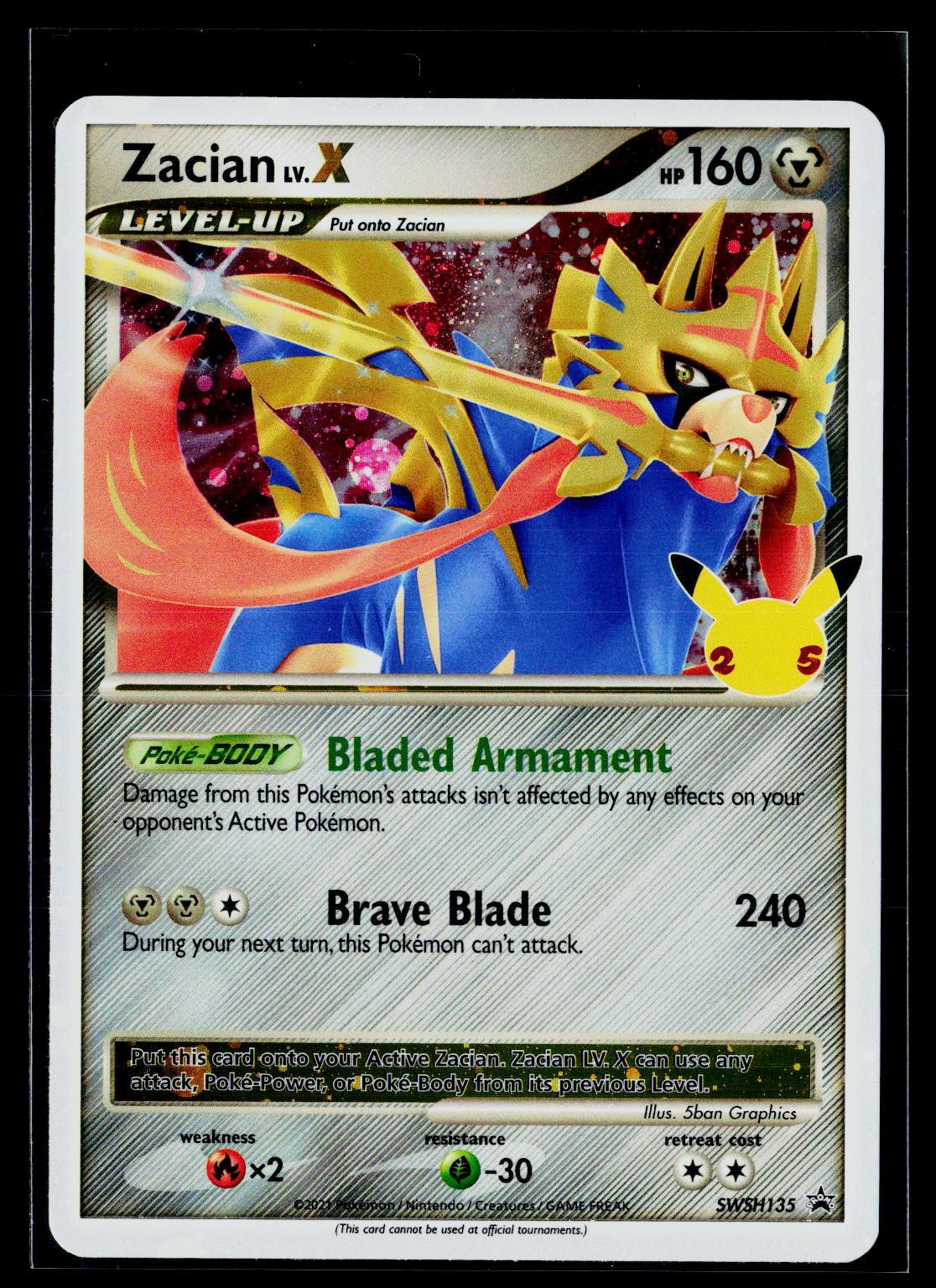 Zacian LV. X - Sword & Shield Promo SWSH135 (NM)