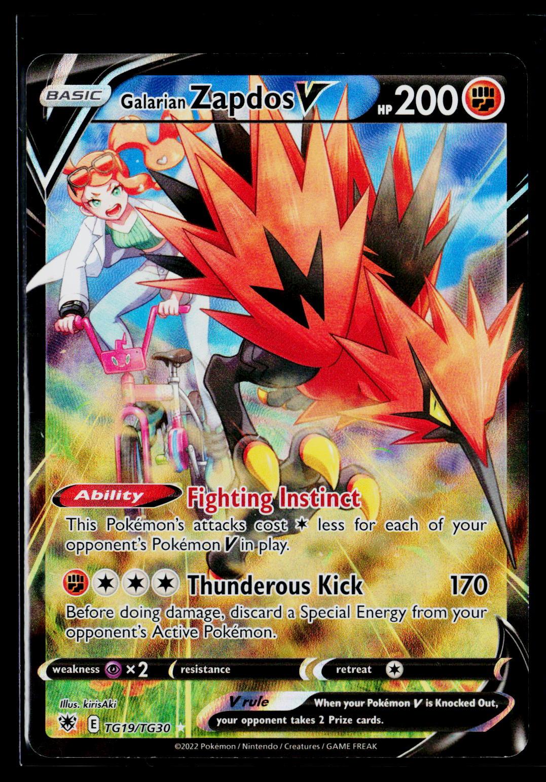 Galarian Zapdos V - Astral Radiance Trainer Gallery TG19/TG30 (NM)