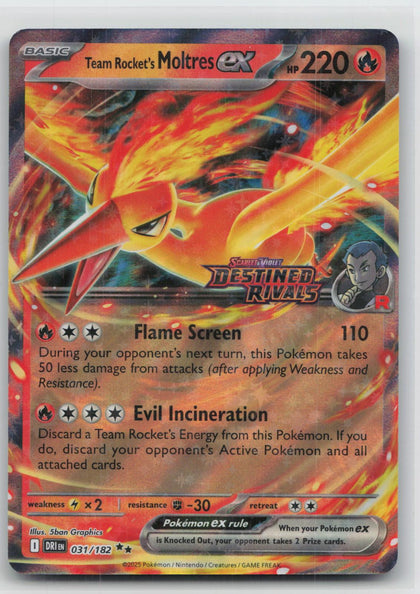 Team Rocket's Moltres ex - Destined Rivals 031/182
