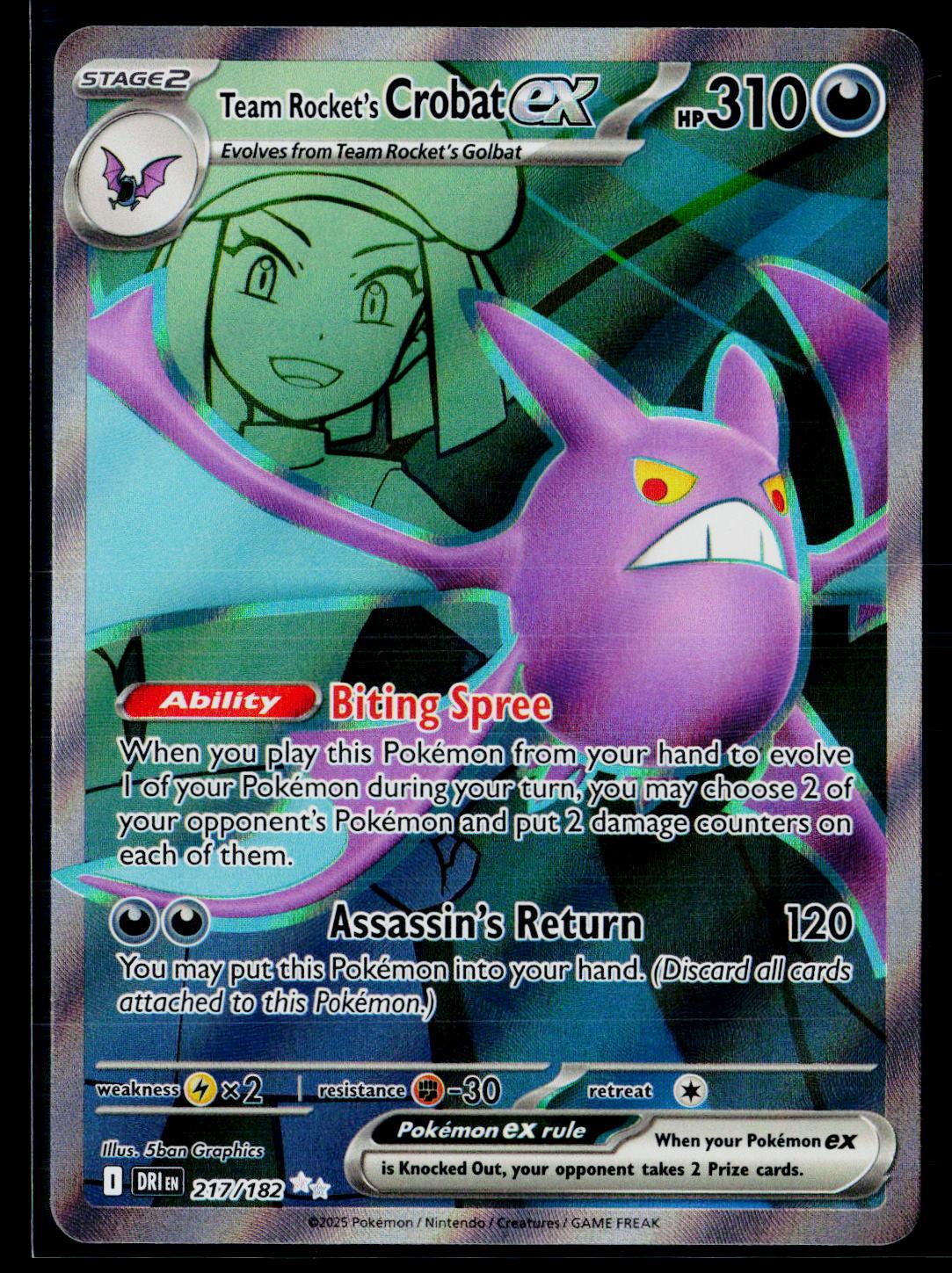 Team Rocket's Crobat ex - Destined Rivals 217/182 (NM)