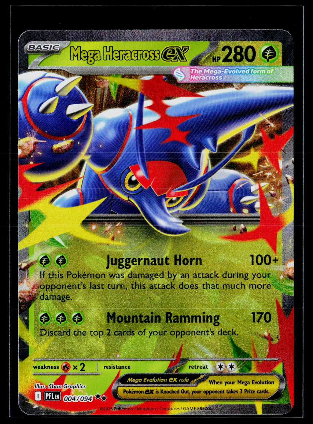 Mega Heracross ex - Phantasmal Flames 004/094 (NM)