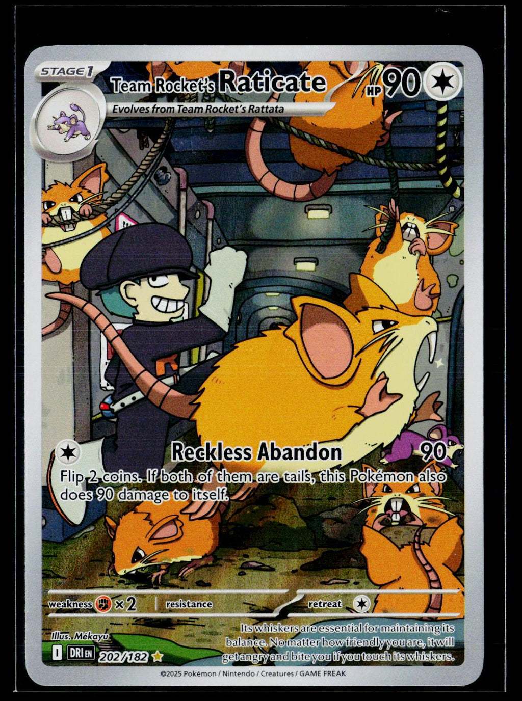 Team Rocket's Raticate - Destined Rivals 202/182 (NM)