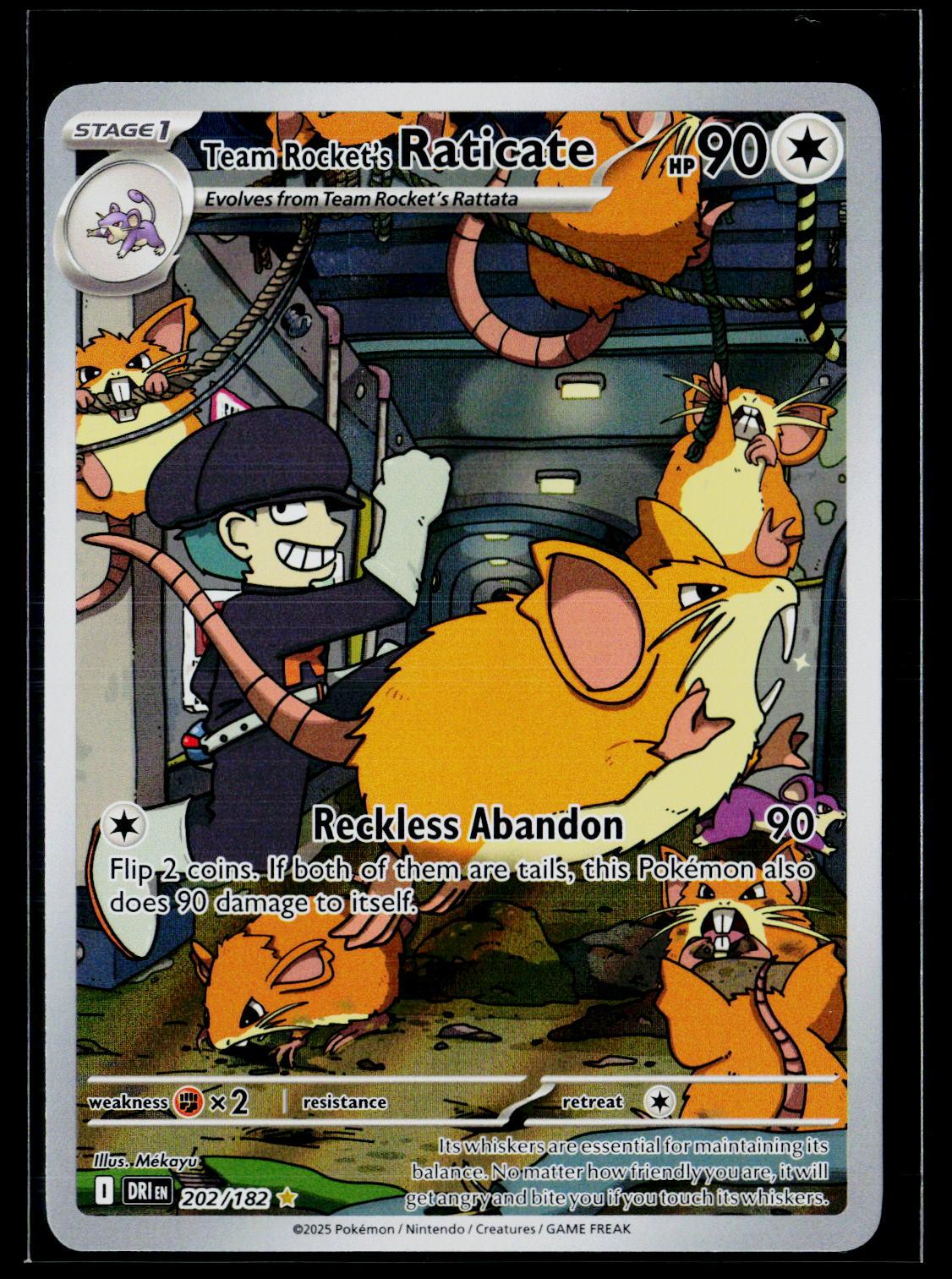 Team Rocket's Raticate - Destined Rivals 202/182 (NM)