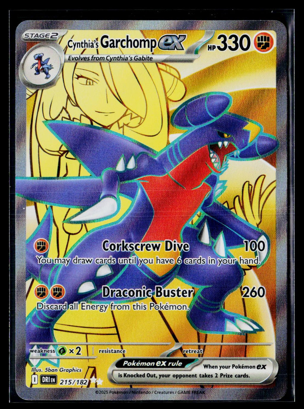 Cynthia's Garchomp ex - Destined Rivals 215/182 (NM)