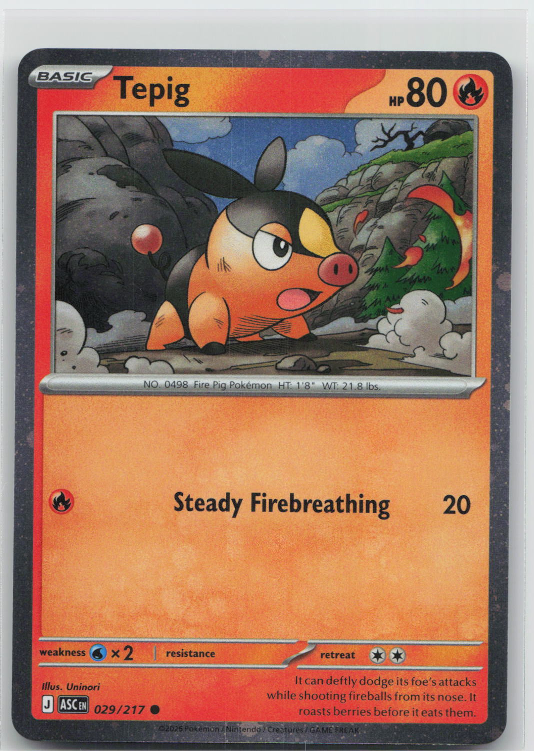 Tepig (Cosmos Holo) - Ascended Heroes 029/217
