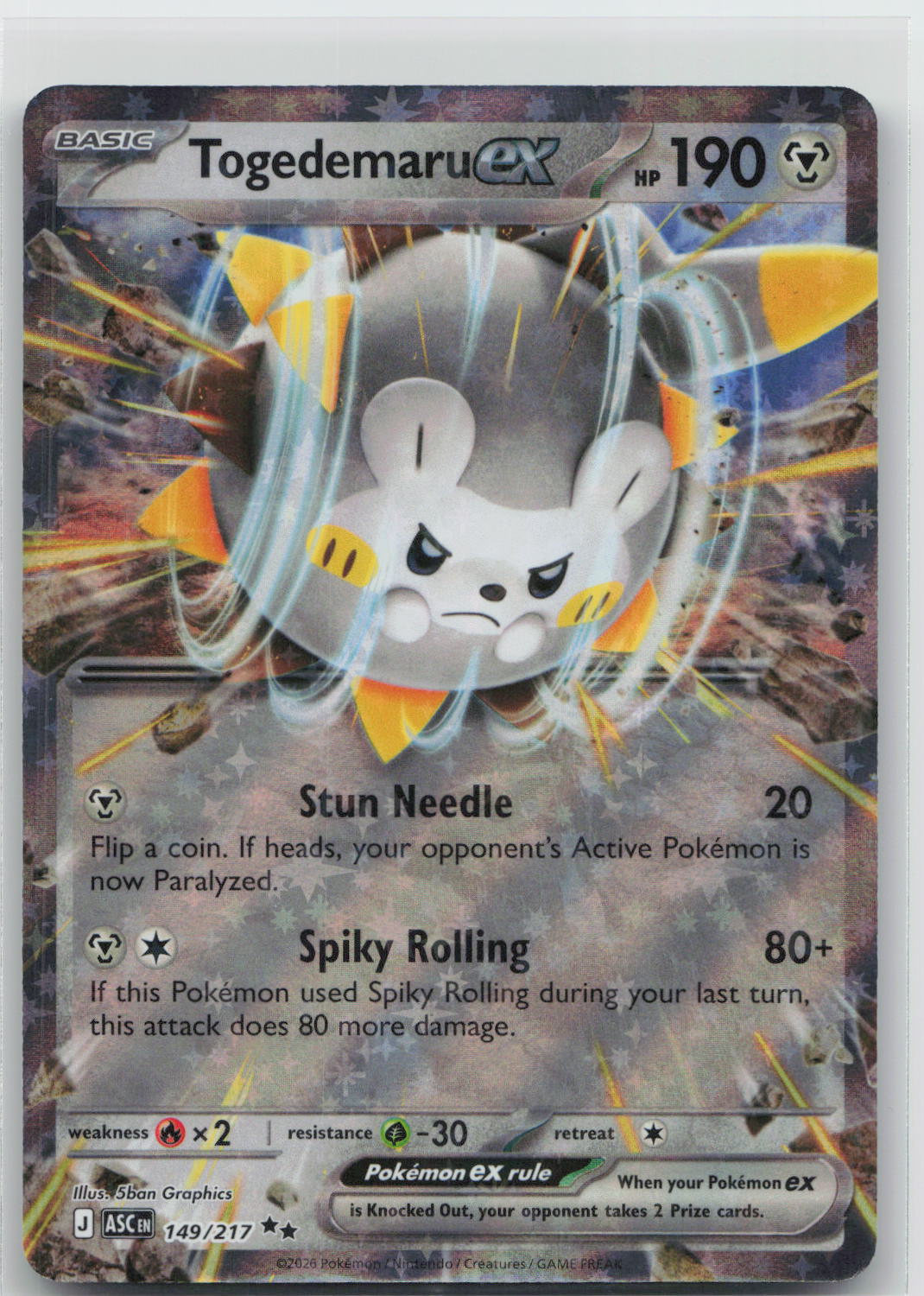 Togedemaru ex - Ascended Heroes 149/217
