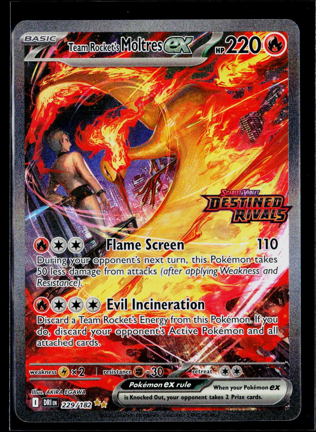 Team Rocket's Moltres ex (Destined Rivals Stamp) - Destined Rivals 229/182 (NM)