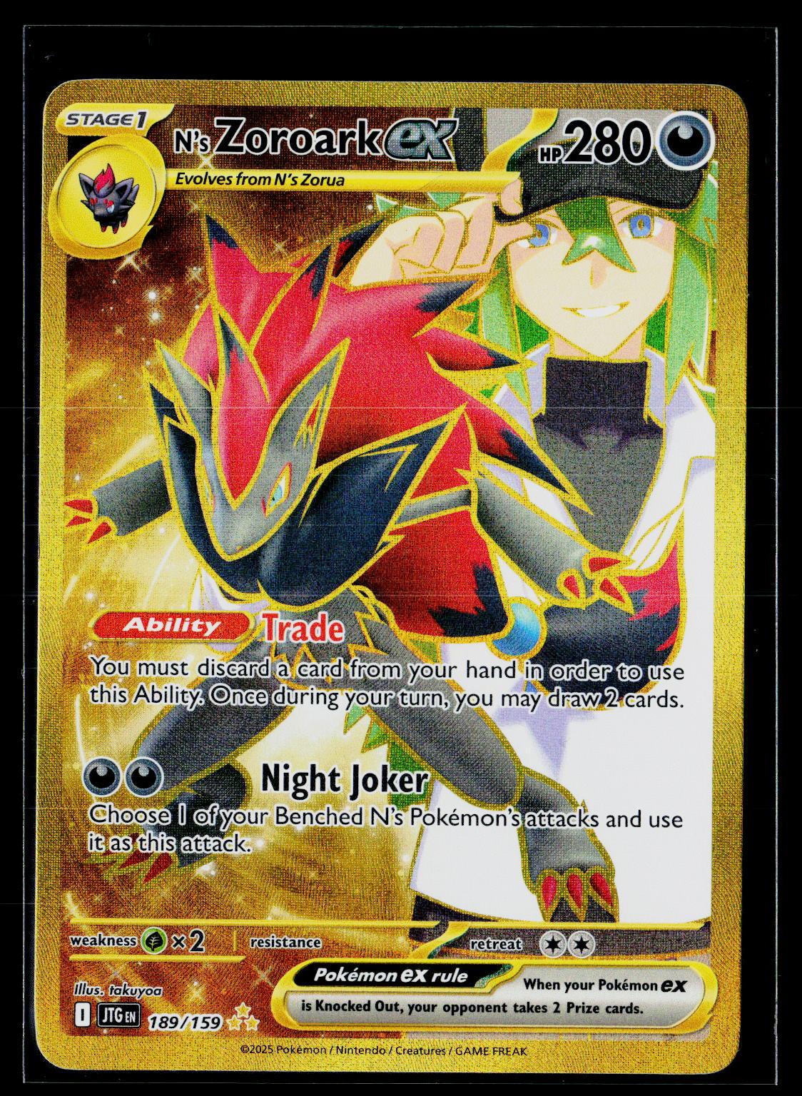 N's Zoroark ex - Journey Together 189/159 (NM)
