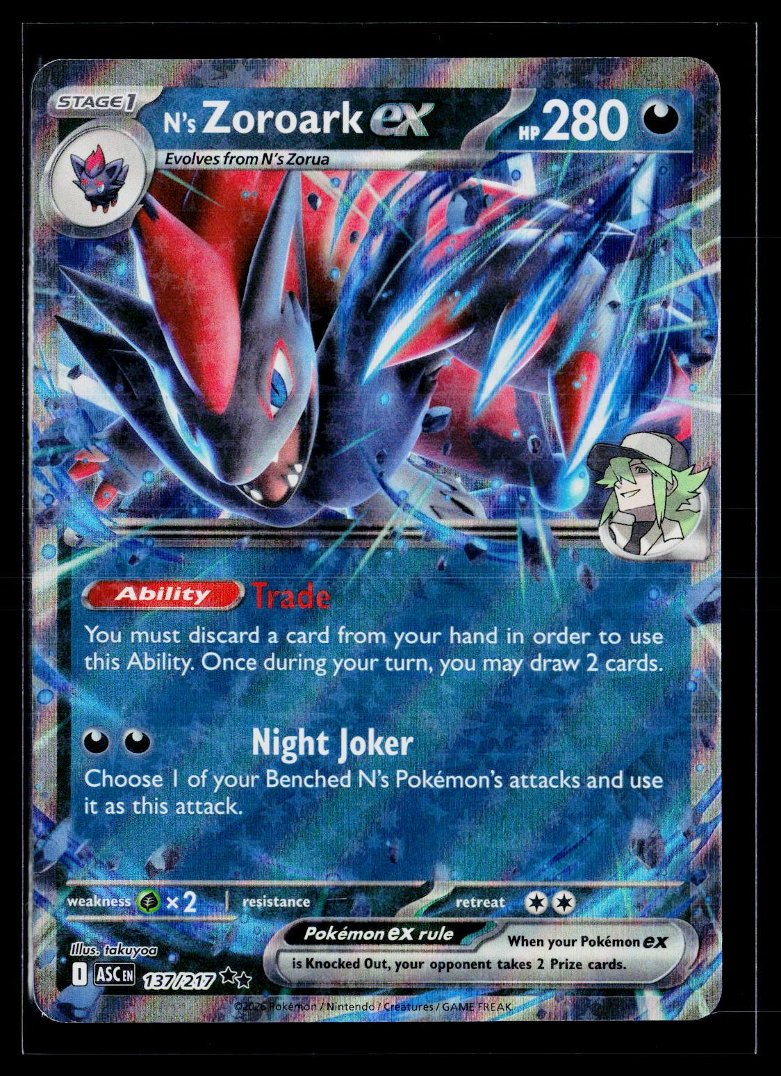 N's Zoroark ex - Ascended Heroes 137/217 (NM)
