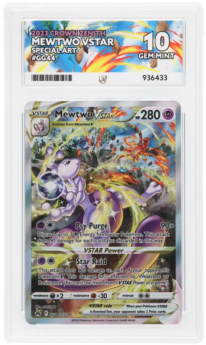 Mewtwo Vstar GG44/GG70 ACE Crown Zenith Pokemon ACE 10 Gem Mint front