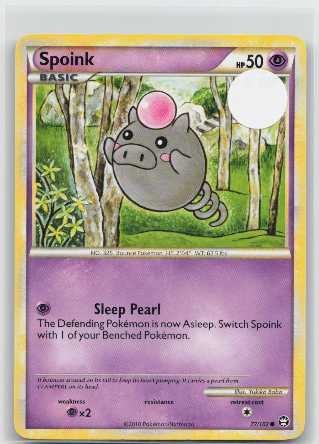 Spoink - HGSS Triumphant 77/102