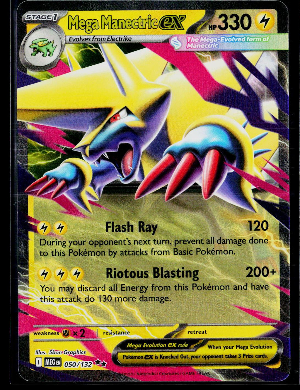 Mega Manectric ex - Mega Evolution 050/132 (NM)