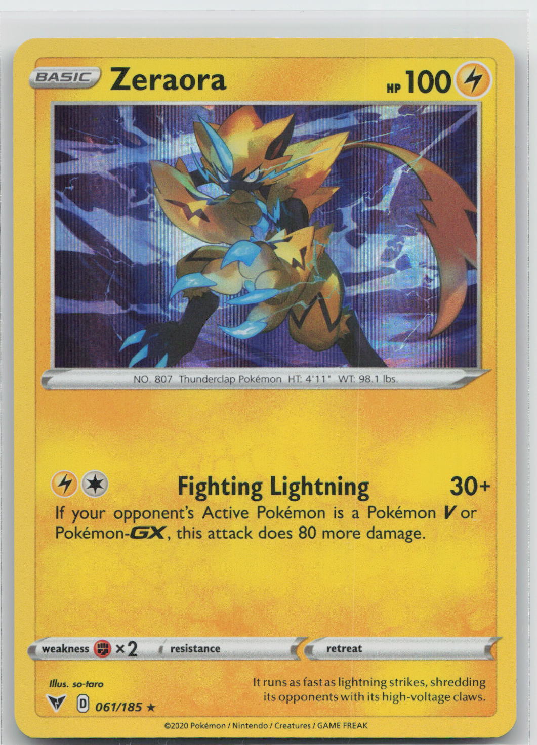 Zeraora (Cosmos Holo) - Vivid Voltage 061/185