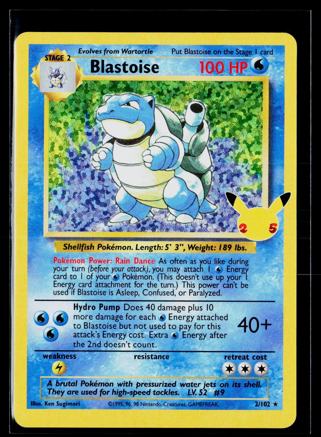 Blastoise - Celebrations: Classic Collection 2/102 (NM)