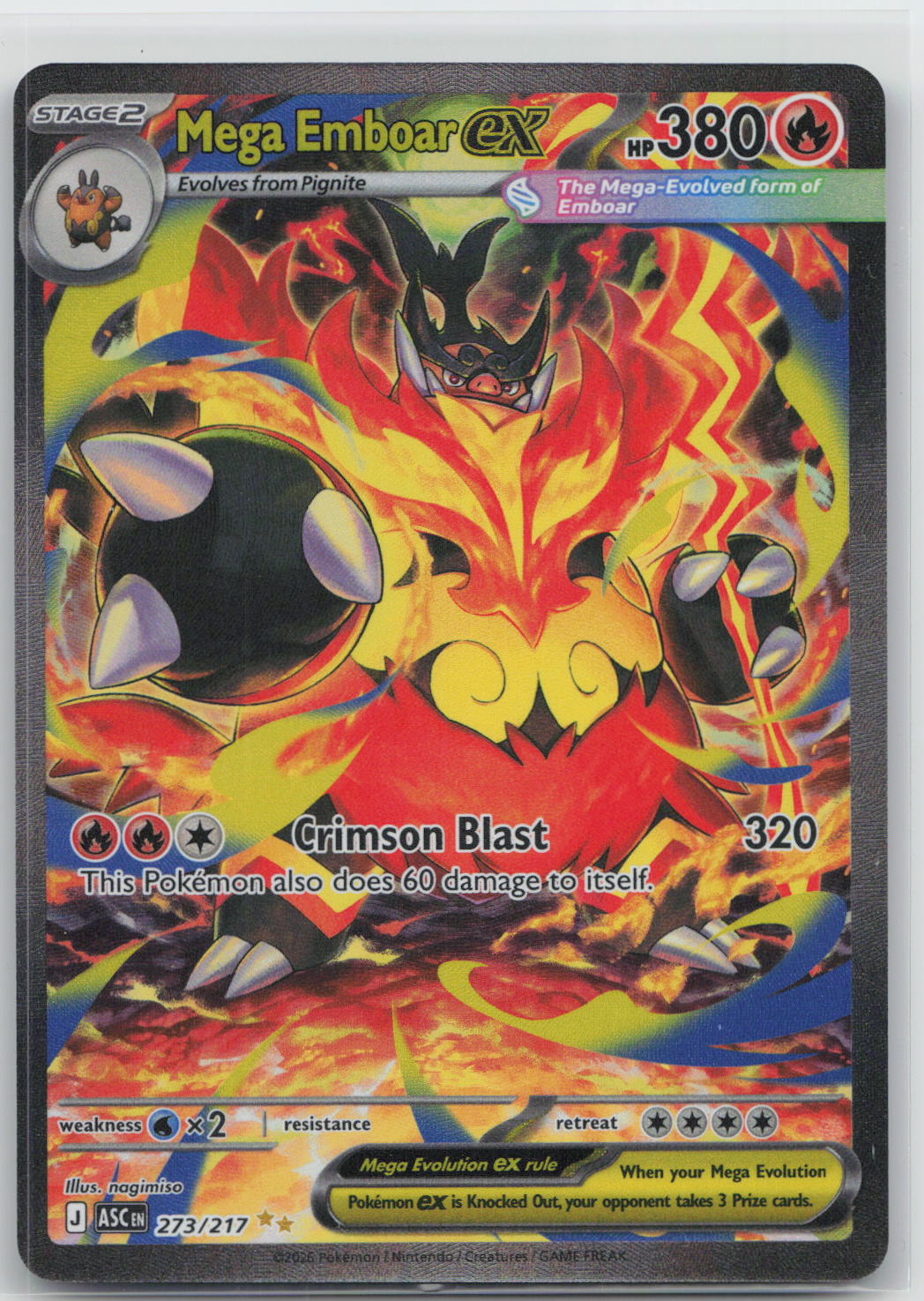 Mega Emboar ex - Ascended Heroes 273/217