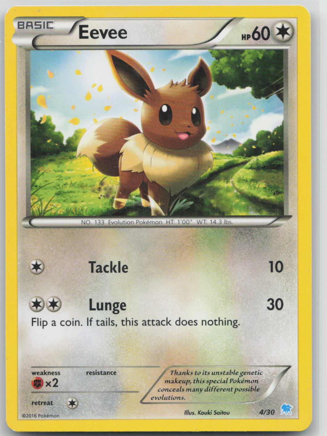 Eevee - XY trainer Kit (Suicune) 4/30