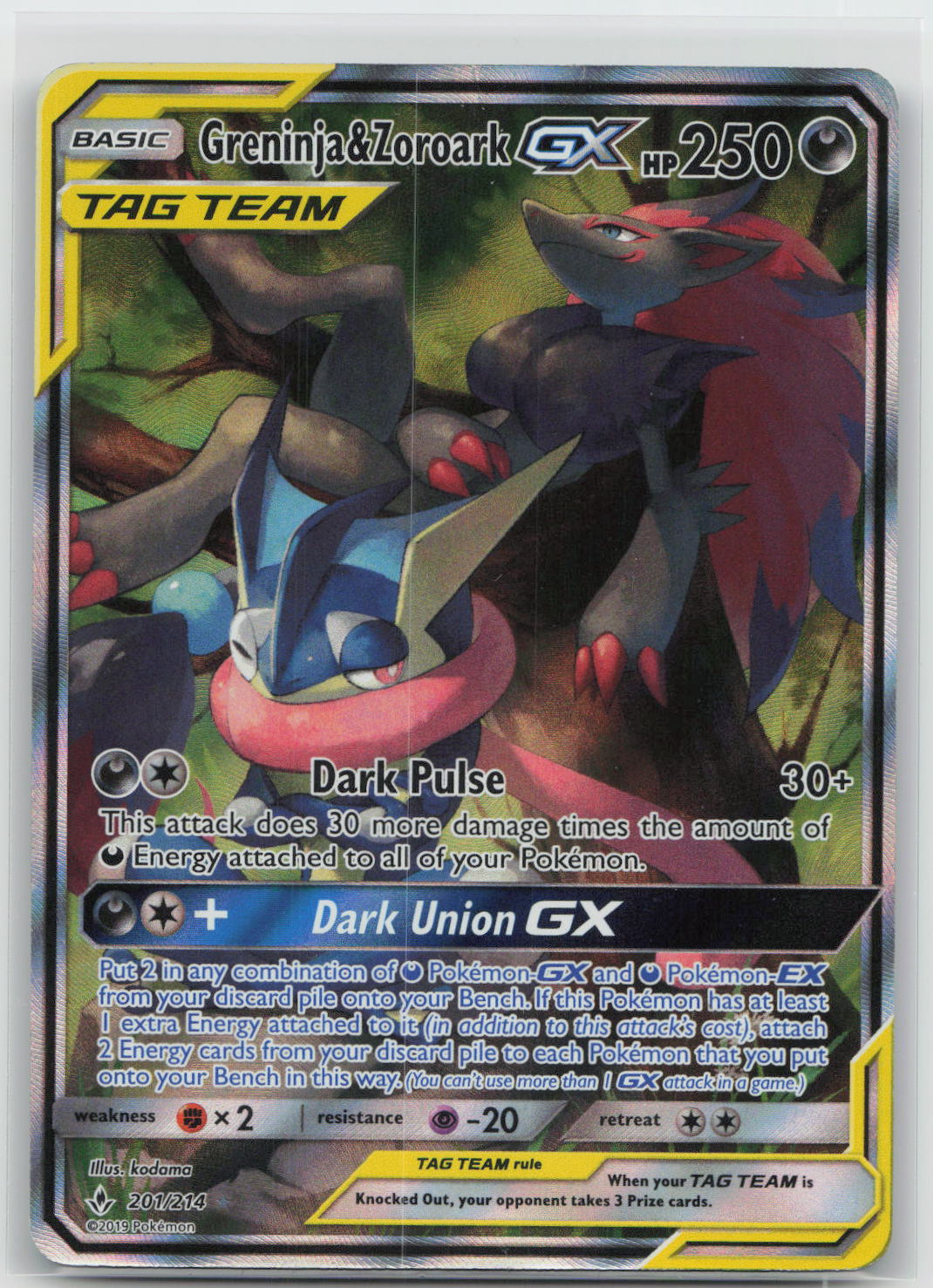 Greninja & Zoroark GX - Unbroken Bonds 201/214