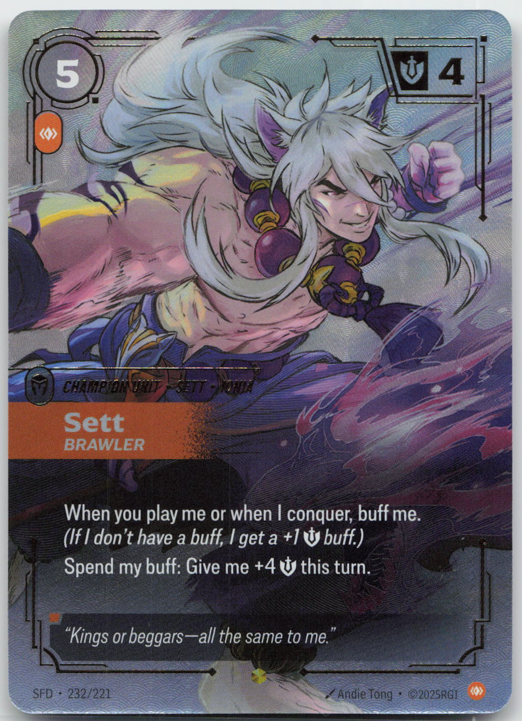 Sett, Brawler (Overnumbered) - Spiritforged 232/221