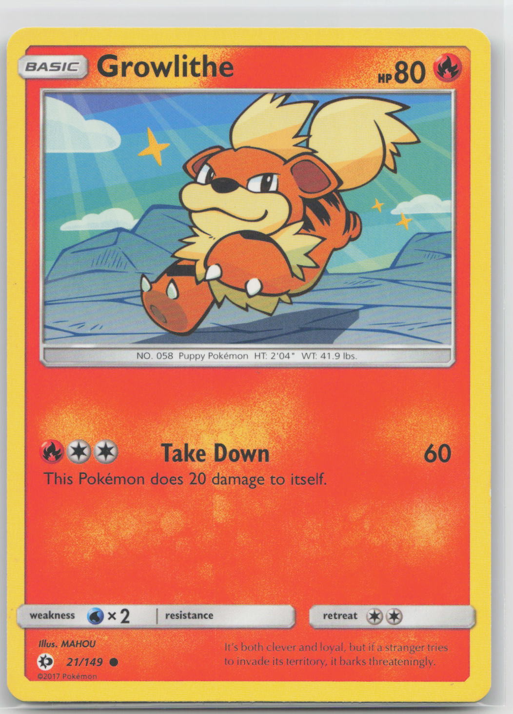 Growlithe - Sun & Moon 021/149