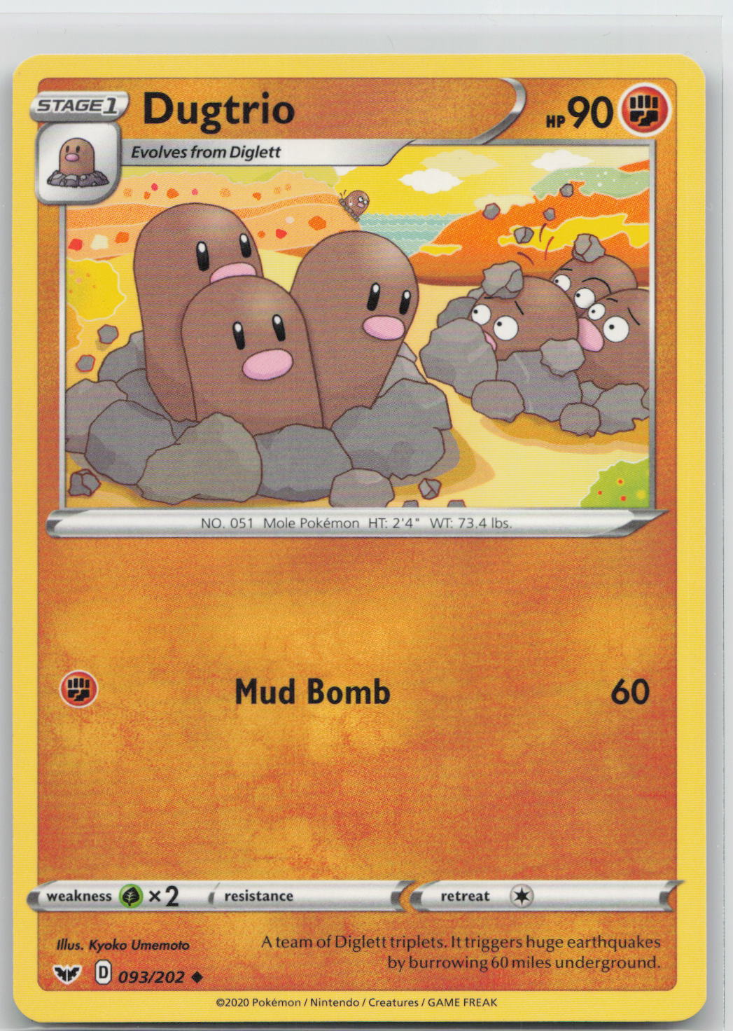 Dugtrio - Sword & Shield 093/202