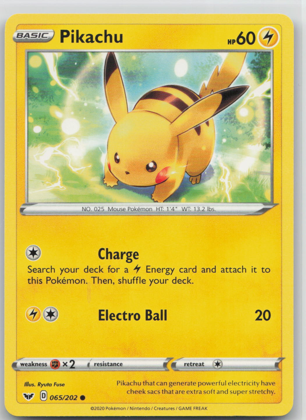 Pikachu - Sword & Shield 065/202