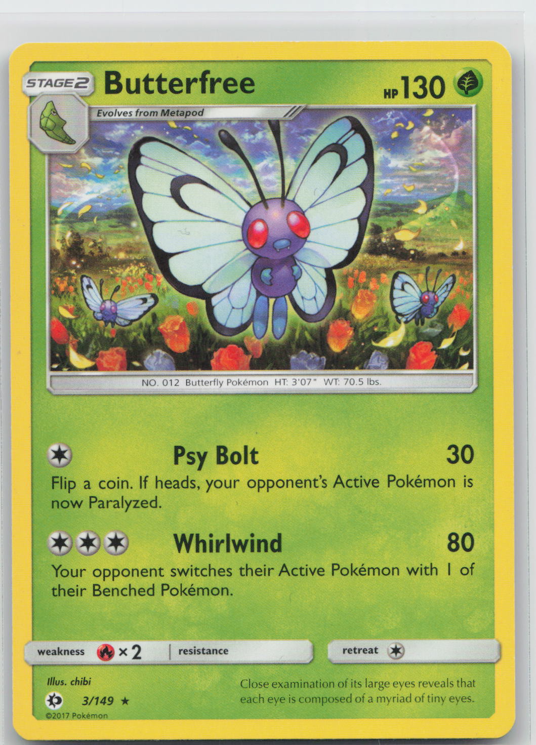 Butterfree - Sun & Moon 003/149